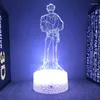 Nattljus lyda mig figur 3d LED -ljus för sovrum akryl säng lampa spel rum dekor barn gåva
