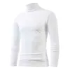 Magliette da uomo Uomo Inverno Caldo Collo alto Moda Intimo termico Uomo Camicia semplice semplice Camicetta Pullover Top a maniche lunghe