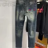 Mäns jeans designer designer 2023 jeans för män höst/vinter ny hög lyx enkel europeisk modemärke elastisk smal passform liten fötter ren bomull denim byxor topp 2sm