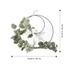 Dekorativa blommor Bomullsbollboll Hoop Wreath Double Ring Wall Hanging Design Wedding Bouquet Decoration gränsöverskridande konstgjorda