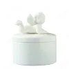 Potten Witte Engel Keramische Voorraadpot met Deksel Scandinavische Moderne Vergulde Libel Decoratieve Cosmetische Containers Sieraden Oorbellen Potten