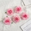 Decoratieve Bloemen 5 stks 10 cm Grote Roos Hoofd Gerold Fluwelen Zijden Doek Diy Kunstbloem Bruids Corsage Thuis Bruiloft Decoratie