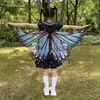 Scarves Colorful Kids Butterfly Wings Cape Girls Fairy Shawl Pixie Cloak Fancy Dress Costume Gift Costumes Accessory