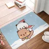 Carpets Bubu And Dudu Anime Bathroom Non-Slip Carpet Merry Christmas Living Room Mat Welcome Doormat Home Decor Rug