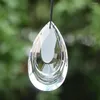 Ljuskrona kristall 75 mm dubbel lager vatten droppe prisma solfångare ängel tårar fasetterat glashänge montering gardin tillbehör