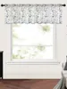 Curtain Floral Gradient Butterfly Vintage Small Window Valance Sheer Short Bedroom Home Decor Voile Drapes