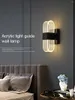 Lampada da parete moderna LED Sconce Acrilico Semplice Oro Soggiorno Camera da letto Comodino Luce Decor Apparecchio per la casa Luminaria