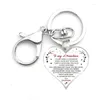 Keychains To My Daughter Mom Grandma Love Heart Keychain With Buckle Inspirational Letter Key Chains Jewelry Gifts For Family