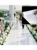 Carpets 10M/32.8ft PET White Aisle Runner Gold Wedding Mirror Carpet Rug Silver Runnt Stage DIY Church Banquet Party Backdrop Decoration