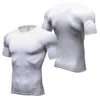 T-shirts pour hommes Usine OEM / ODM Vêtements d'entraînement Vêtements de sport personnalisés T-shirt d'entraînement à sec actif Courir Fitness Polyester Spandex Chemise de compression