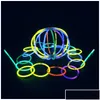 LED Light Sticks Neon Party Flashing Stick Wand Novely Toy LEDS Flash 200st Mti Color Glow Armband Halsband Drop Leverans Toys G DH0SM