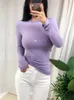 Mulheres camisetas Verão Top Manga Longa Estilo Coreano Primavera Outono Sexy Camisa Mulheres 2024 Moda Elasticidade Mulher Roupas Slim Tees Tops Femme