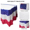 Jupe de Table Beistle en plastique auto-adhésif patriotique, décorations du 4 juillet, fête de l'indépendance, 73 426cm, jupes rouges/blanches/bleues
