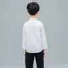 Baby Toddler Teenage Clothes School Uniform Boys Shirts White Long Sleeve Turn-down Collar Kids Shirt For Boys Children Tops 240201