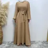 Ethnische Kleidung Chaomeng Abayas für Frauen Langes Kleid Mode einfarbig Muslim Dubai Modest Robe Kaftan Türkei Islam Kaftan Marocain