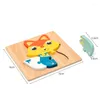 Картины Детские 3D Животные Деревянные Пазлы Умная Игра Монтессори Обучающие Развивающие Игрушки Для Детей Головоломки