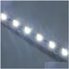 LED -stånglampor Superljust hårt styvt ljus DC12V 100 cm 72 SMD 7020 ALUMINIUM Legering Strip för skåp/smycken Display Drop Delivery DH8ZT