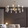 Pendant Lamps Geometric Ceiling Chandeliers Modern Atmospheric Blooming LED Lamp Living Dining Room Bedroom Hanging Light Fixtures