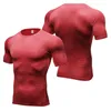 T-shirts pour hommes Usine OEM / ODM Vêtements d'entraînement Vêtements de sport personnalisés T-shirt d'entraînement à sec actif Courir Fitness Polyester Spandex Chemise de compression