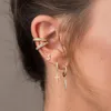 Dangle Earrings CANNER Cross Zircon Copper Gold Plated Earring For Women Drop 18K Pendientes Fine Jewelry Wedding Party 2024 Trend