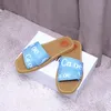 New Designer Womens Wooden Sandals Fluffy Flat Bottom Mule Slippers Multi Color Lace Letter Canvas Slippers Summer Home Shoes Luxury Brand Chl01 Beach Shoes Size