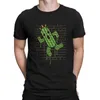 Homens Camisetas Cactuar Graffiti Camiseta para Masculino Final Fantasy XIV Jogo Roupas Estilo Camisa de Poliéster Homme