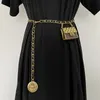 Paski do łańcucha mody dla kobiet luksusowy pasek złoty metalowy akcesorium koszuli koszulka pasa dżinsy sukienki pasa 240122