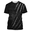 Men's T Shirts Summer Vintage Print O-Neck Short Sleeve Breathable Polyester Tee Streetwear Hip Hop Tops Men Clothing