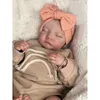 49 cm Levi Reborn Baby Doll Já Pintado Terminado Dormir Nascido Bebê Tamanho 3D Pele Veias Visíveis Boneca de Arte Colecionável 240123