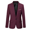 Blazers décontracté hommes d'affaires coupe ajustée costumes couverture fine bouton solide 11 couleurs à manches longues automne printemps vêtements formels 240124