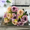 Hochzeitsblumenstrauß Mini-Rosen Kamelie Flores Brautaccessoires Brautjungfern-Blumen-Mariage-Zubehör
