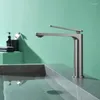 Bathroom Sink Faucets Minimal Tabletop Basin Faucet Cold And Water Single Handle Ceramic Valve Core Household Hole