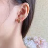 Designer Earring Channell Jewelry Smooth Diamond Grid Non Diamond Earrings Cnc Exquisite Earrings Light Luxury Versatile Rose Gold Earrings For Women