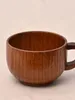 Cups Saucers Straight Solid Wood Coffee Cup Thermal Insulation For Couples Water Environmentally Friendly Shop Creative