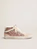 Mid-High-Tops-Schuhe Fashion Star Sneakers Italien Klassische weiße Do-Old Dirty Designer-Mann-Frauen-Schuhe Rosa-Gold-Glitzer- und Lederschuhstiefel