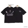 Mens Tshirts Amirri Pull Ami Tshirt Amis 셔츠 디자이너 한정판 커플 Tees Street Wear Summer Brand Amirs Splashink Letter Print Shjwll