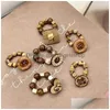 Cluster Rings Vintage Wooden Button Handmade Beaded Ring For Women Aesthetics Cool Charm Maillard Style Accessories Fashion Jewelry D Dhxpw