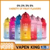 Europa Stock Sale Vapen King XXL BAR 12000PUFFS Einweg-Mesh-Coil-Vape-Pod-Stift E-Zigaretten-Kits 12K Puffs 650-mAh-Akku 2% vorgefüllt 10 Geschmacksrichtungen Schnelle Lieferung