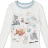 T-Shirts für Damen, Hikigawa, schick, modisch, für Damen, Streetwear, kontrastfarben, langärmelig, Grafik-T-Shirts, Cartoon-Katzen-Druck, Y2k, schlank