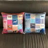 Silk Pillowcase Brand Design Plaid Horse Sofa Throw Pillow Chair Car Cushion Cover Home Decoration Fashion Pillow 240118