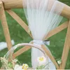 Party Decoration 5/10m Organza Tulle Sheer Yarn Crystal Roll For DIY Wedding Arch Birthday Backdrop Chair Table Railing Decor