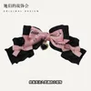 Party Supplies Lolita Accessories Girl Pink Black Bow Hairpin Japanese Sweet Lace Handmade huvudbonad Kawaii