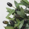 Decorative Flowers Artificial Olive Green Leaves Tree Branch Spring Fruit Plant Po Props Home Wedding Decor Flower Arrangement Supply