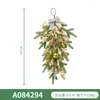 Decorative Flowers Simulated Pine Needle Wall Hanging Christmas Bell Berry Festival Atmosphere Decoration Artificial Plant Home