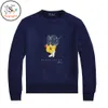 Polo Ralphs RL Designer Men Knits Bear Sweater Polos Pullover Crewneck kninted Laurens Swegets Long Long Casual Christmas Polo Hoodie