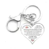 Keychains To My Daughter Mom Grandma Love Heart Keychain With Buckle Inspirational Letter Key Chains Jewelry Gifts For Family