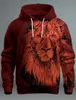 Herren Hoodies Mode 3D Lion Print Für Männer Lustige Tier Muster Sweatshirts Hip Hop Trend Harajuku Herbst Kleidung Übergroßen Pullover