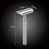 WEIDI 3-Piece Elegant Double Edge Safety Razor Wet Shaving for Men Women with 5 Platinum Blades Silver Rose Gold Black 240127