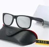 Designer heren- en dames 4165 Ray zonnebril luxe zwart frame metaal gepolariseerde UV400 lens zonnebril hoge kwaliteit versie met doos