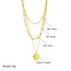Collana con ciondolo croce farfalla cuore perla in oro giallo 14k per regali di gioielli con catena clavicola per ragazze di moda